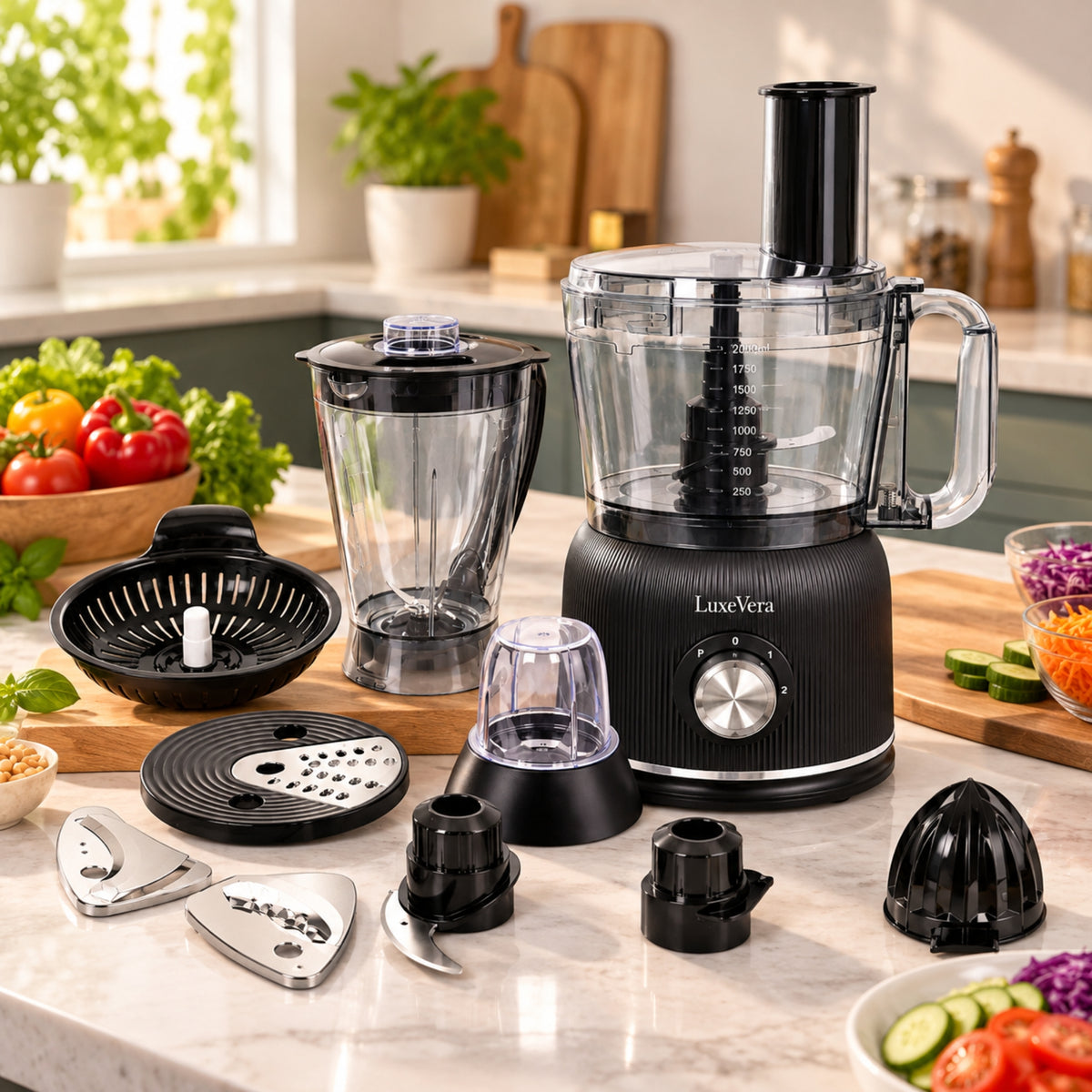 8-in-1 Multifunction Food Processor (1500W)
